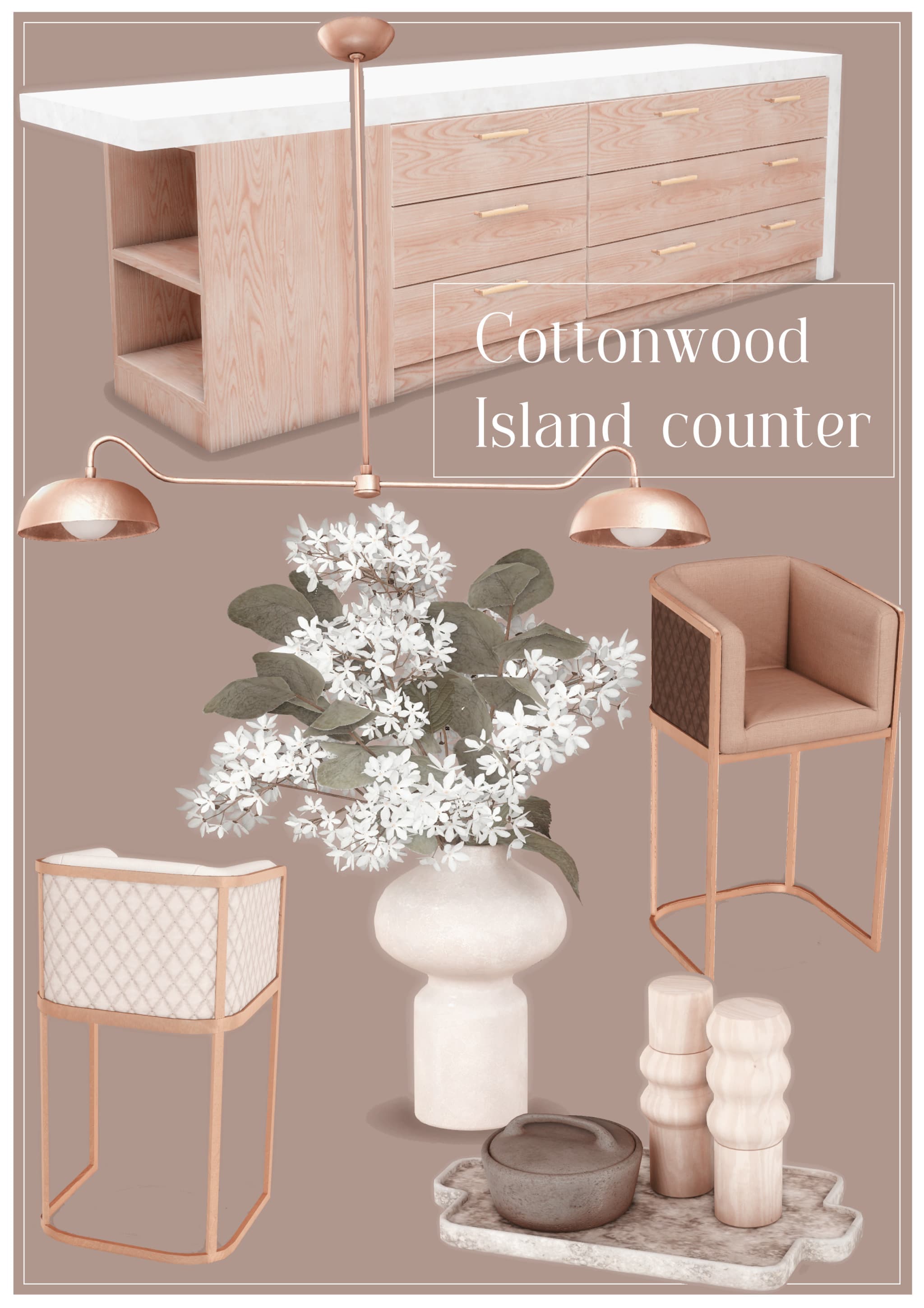 Скриншот мода Кухонный остров Cottonwood Island Counter